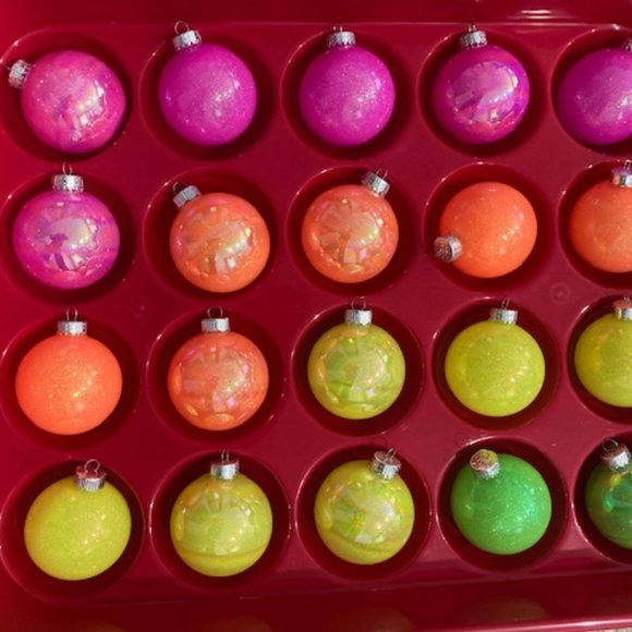 Custom Handmade Neon Glitter Christmas Ornaments!! - Picture 3 of 9